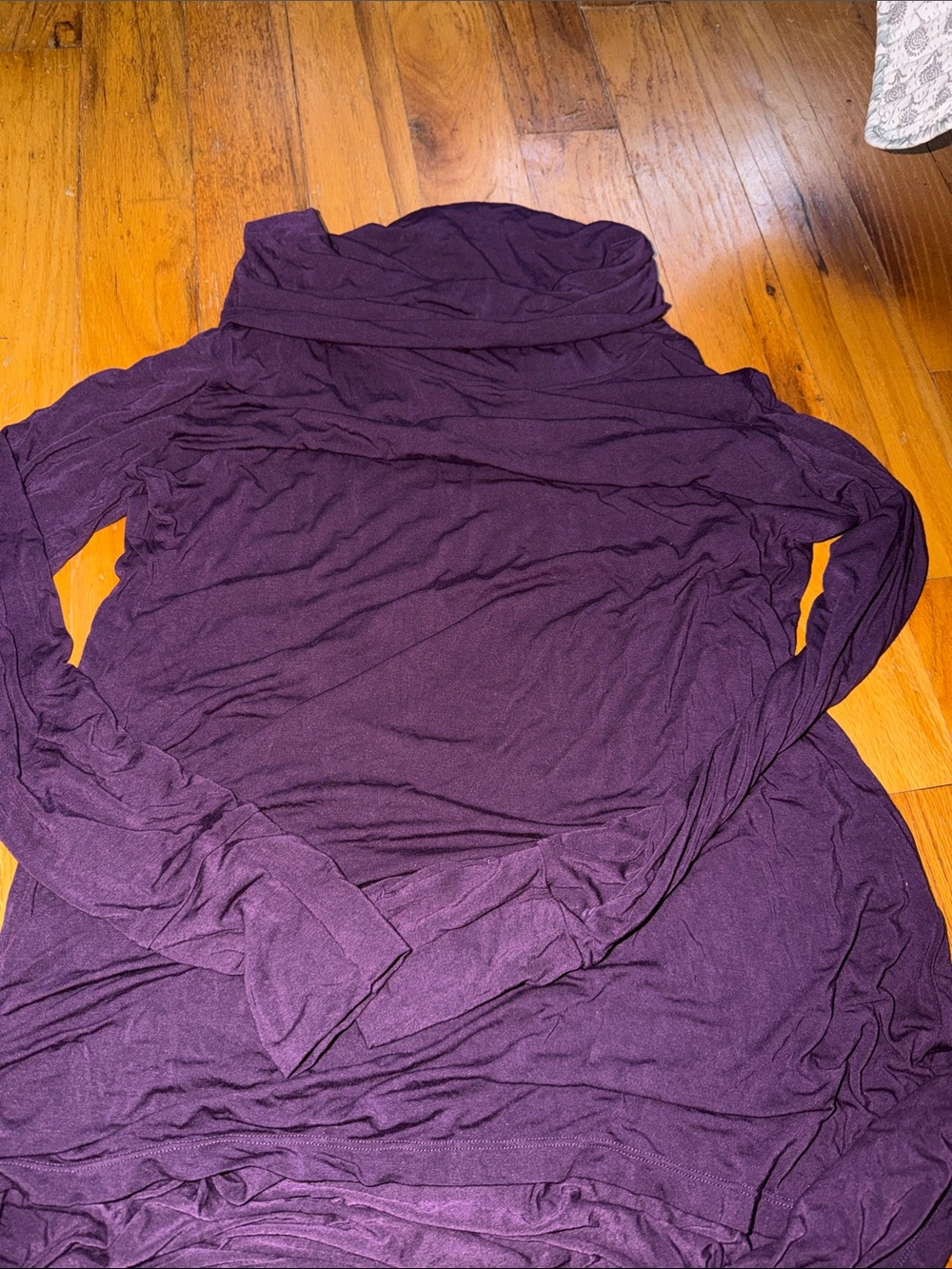 Cuddl Duds Deep Purple Long-Sleeve turtle Neck Top